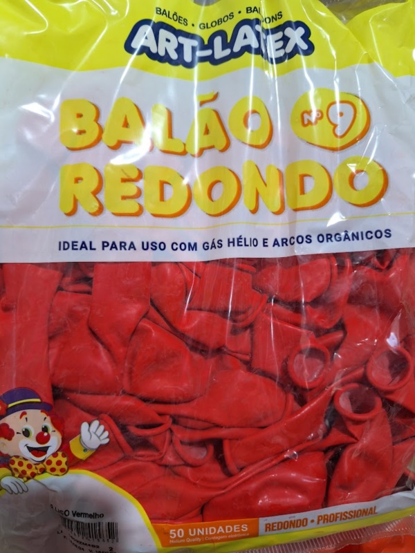 BAL�O 9 LISO C/50 VERMELHO